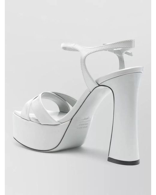 Roberto Festa White Sandals High Heel Open Toe Platform