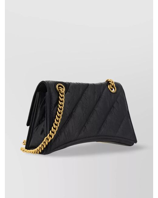 Balenciaga Black Crush Small Leather Shoulder Bag