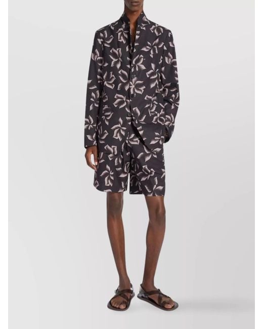 Dries Van Noten Gray Cotton Blazer for men