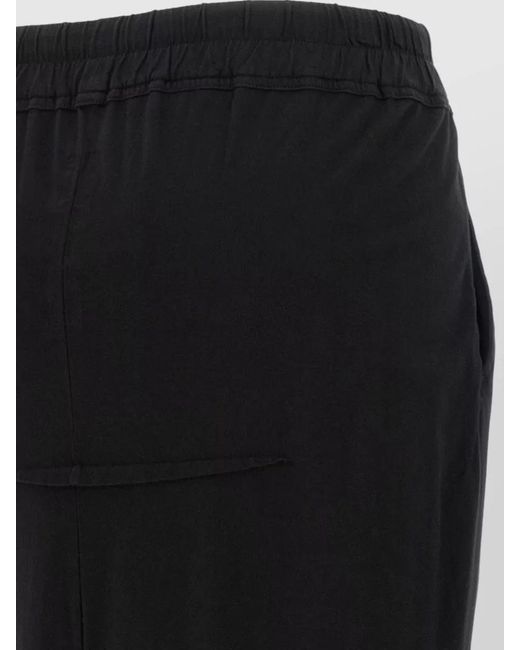 Rick Owens Black Pull On Pillar Trousers Back Pocket
