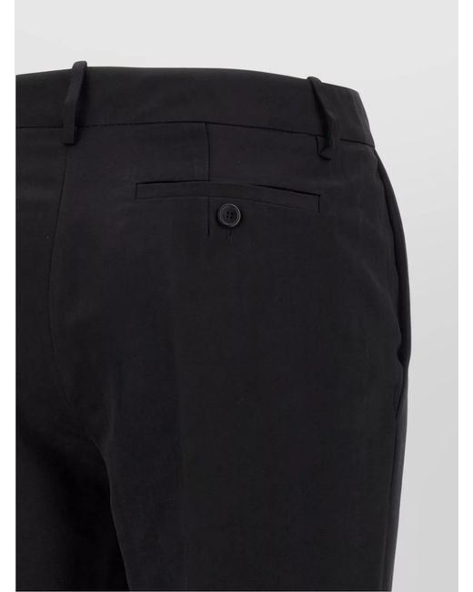 Magda Butrym Black Silk Flared Trousers