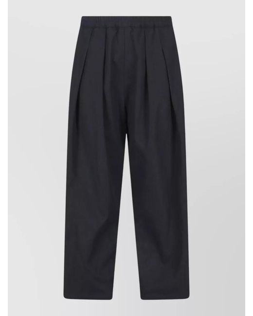 Maison Margiela Blue Straight Trousers Pleated Front Side Pocket for men