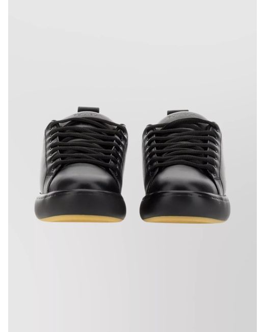 Bottega Veneta Black Leather Low-Top Sneakers for men