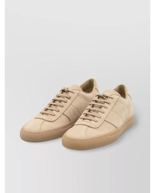 Common Projects Men Style Common Projects Suede Leather Low-Top Sneakers in Natural for Men | Lyst