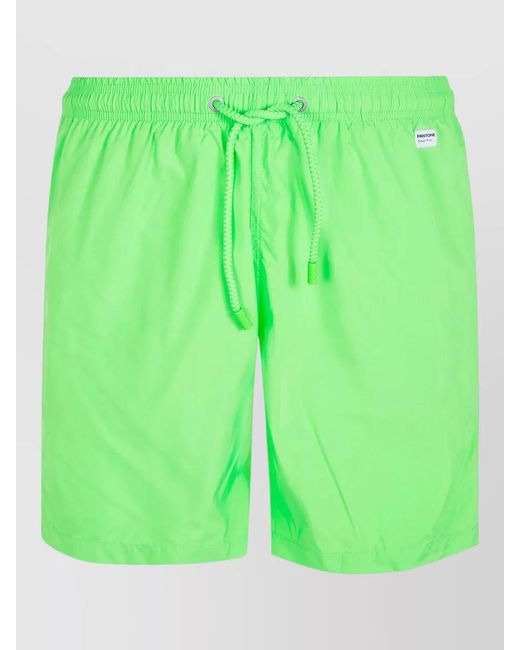 Mc2 Saint Barth Green Lighting Pantone Elastic Waist Swim Shorts for men