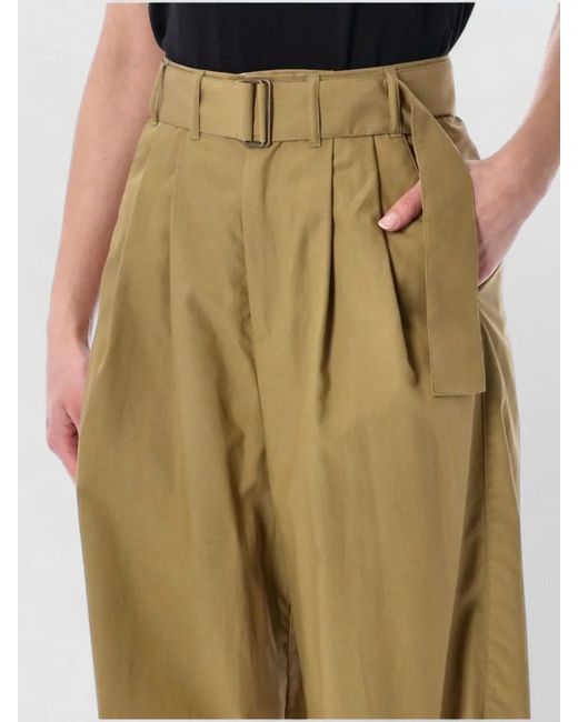 Soeur Natural High Waist Wide Leg Tailored Pants