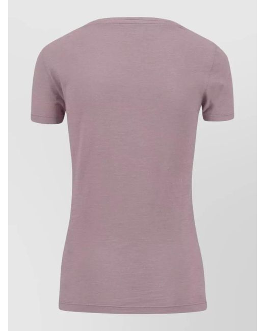 Karpos Purple Graphic Print Scoop Neck Short Sleeve Top