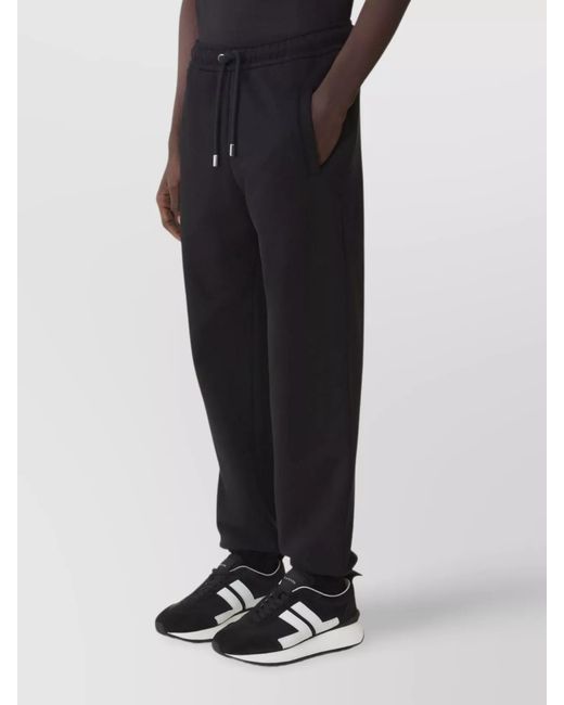 Lanvin Black Cotton Straight-Leg Track Pants for men