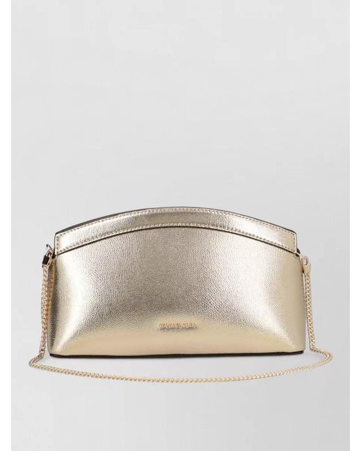 Michael Kors Natural Athena Small Clutch Bag Chain Strap
