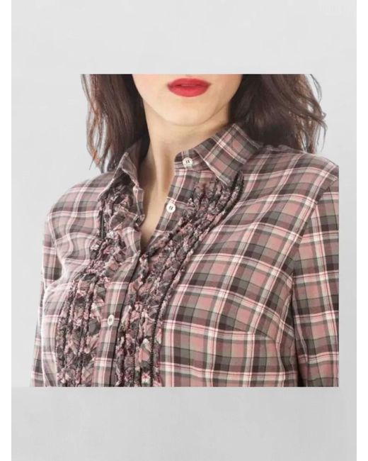 Fred Perry Red Plaid Cotton Shirt