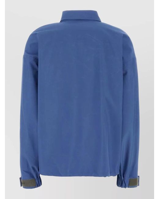 Miu Miu Blue Tech Fabric Windbreaker Jacket