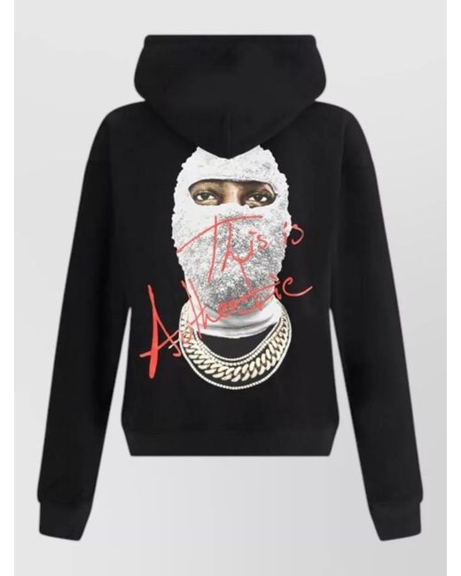 Ih Nom Uh Nit Black Hooded Sweatshirt Mask Back Graphic for men