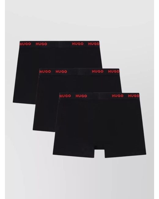 HUGO Black Cotton Briefs for men