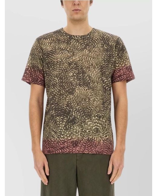 Dries Van Noten Green Regular-Fit T-Shirt for men