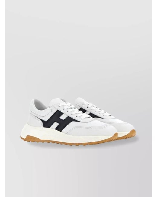 Hogan Metallic Leather Low-Top Sneakers for men