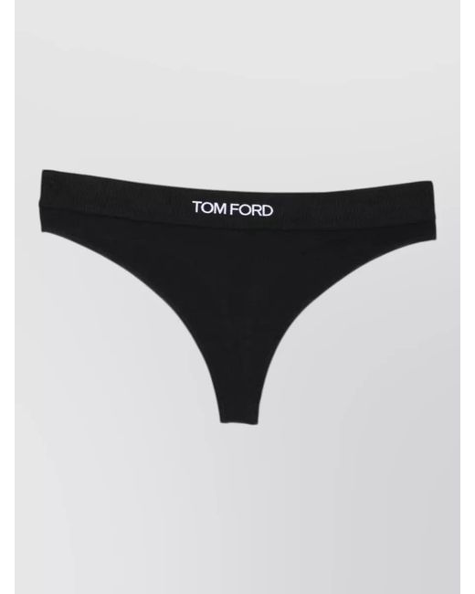 Tom Ford Black Logo Thong