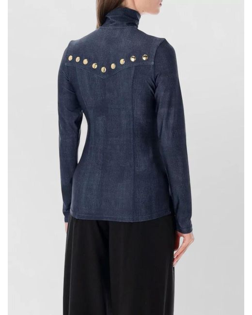 Goldbergh Blue Printed Slim-Fit Zip Jacket