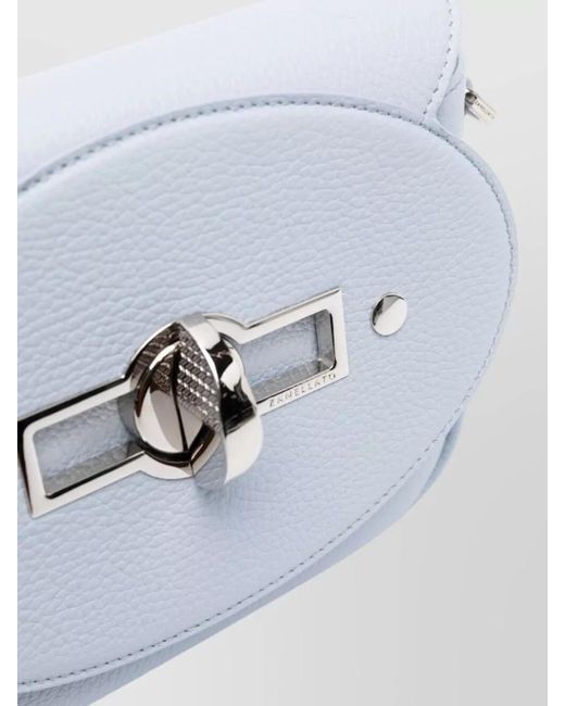 Zanellato Blue Small Tina Daily Leather Shoulder Bag