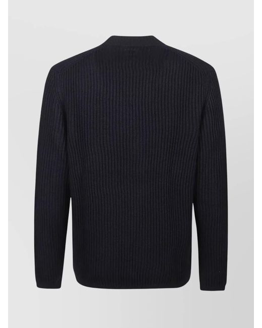 C P Company Blue Crew Neck Long Sleeve Knitwear Re-Wool for men