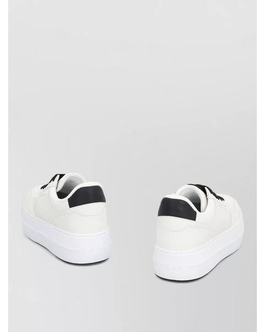 Hogan White Leather Low-Top Sneakers