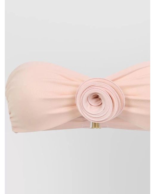 LaRevêche Pink Vesna Bandeau Bikini Top And Slip
