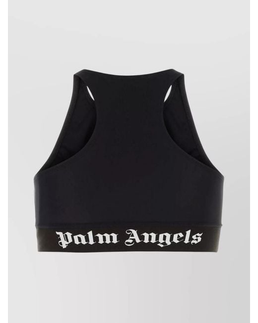 Palm Angels Black Top With Logo