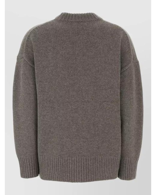 Co. Gray Wool Cashmere Oversized Sweatshirt