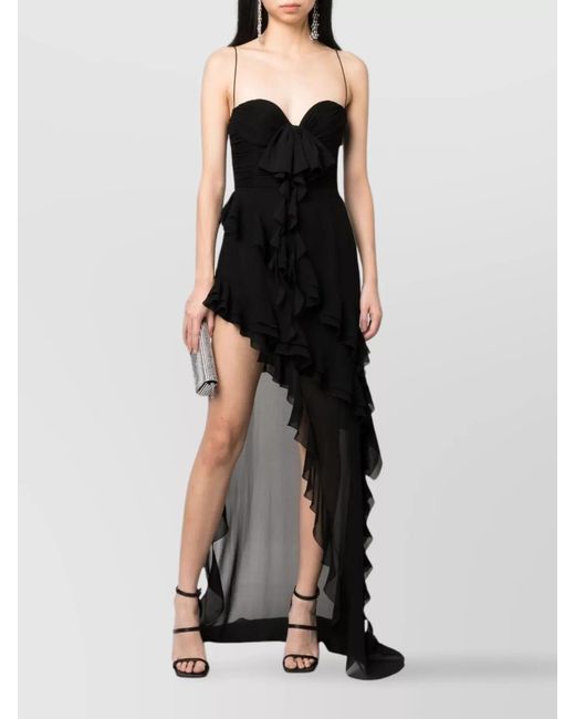 Alessandra Rich Black Silk Mini Dress