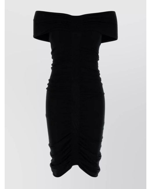 Alexander Wang Black Off-Shoulder Mini Dress