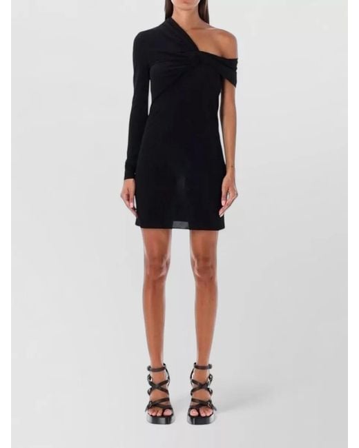 Saint Laurent Black Viscose Mini Dress
