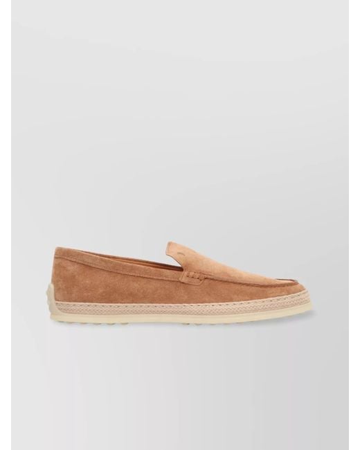 Tod's Multicolor Slip-On Suede Loafers Braided Detail