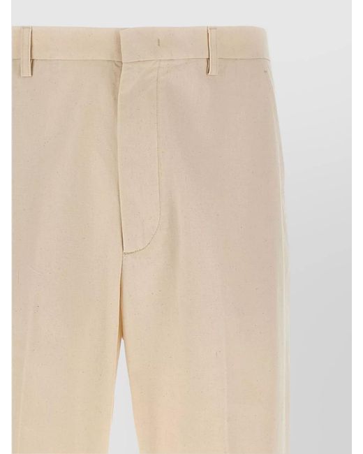 Valentino Garavani Natural Turn-Up Straight-Leg Trousers for men