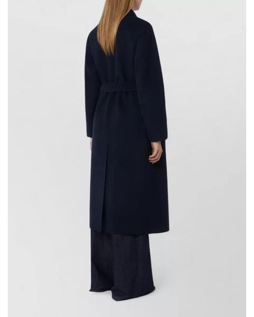 Max Mara Blue Single Breasted Coat