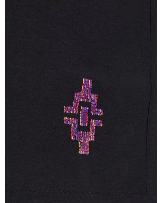 Marcelo Burlon Blue Nylon Bermuda Shorts for men