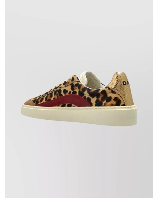 DSquared² Multicolor Leather Lace-Up Low-Top Sneakers