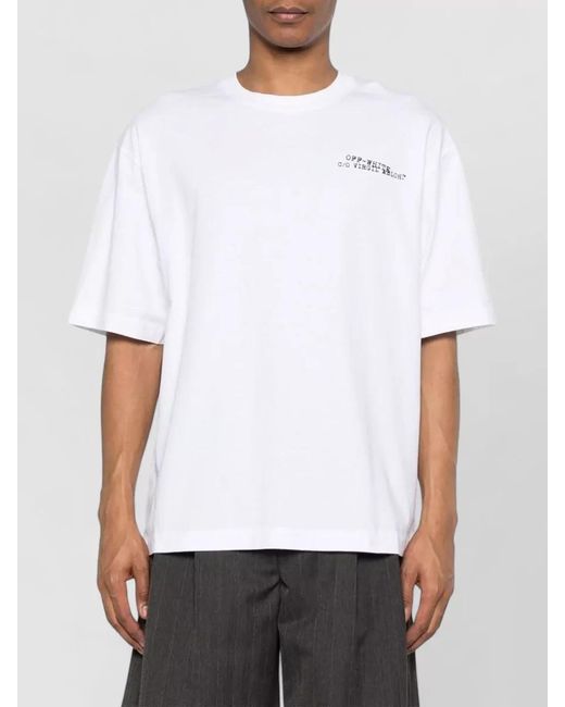 Off-White c/o Virgil Abloh White Virgil Abloh T Shirt Crew Neck Print for men
