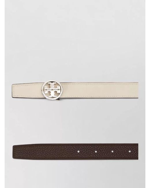 Tory Burch Natural Leather Reversible Belt