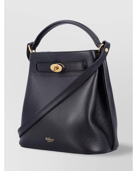 Mulberry Blue Calf Leather Bucket Bag