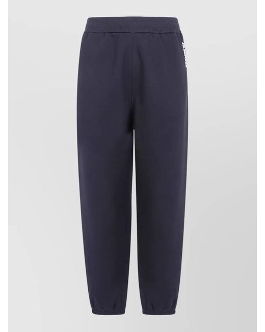 Jil Sander Blue Printed Trousers Back Pocket Side Pockets for men