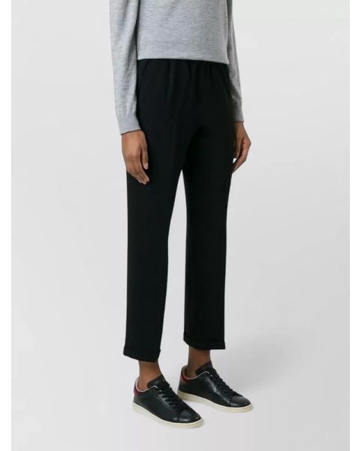 Alberto Biani Black Straight Leg Regular Length Tailored Trousers