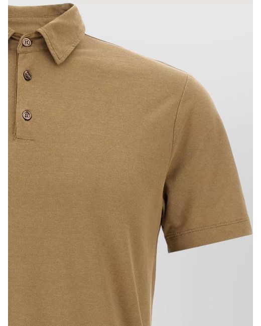 Zanone Natural Ice Cotton Polo Shirt Short Sleeves for men