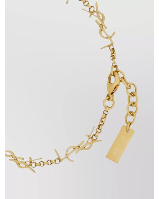 Saint Laurent Yellow Brass Cassandre Chain Bracelet