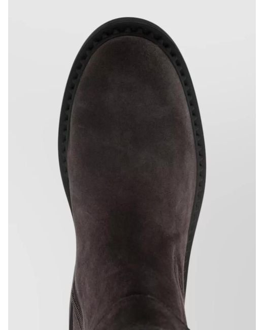 Ash Black Ankle Boots Block Heel Round Toe