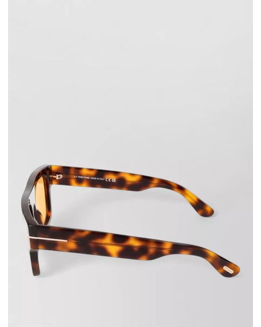 Tom Ford Metallic Sunglasses Ft0711 Square Shape Tinted Lenses