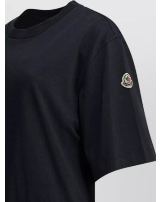 Moncler Black Short Sleeve Dress Elastic Waistband Detail