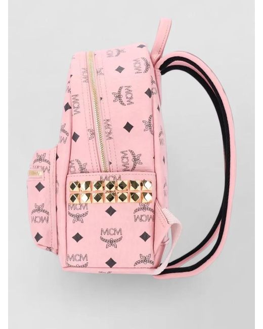 MCM Pink Backpack Top Handle Tone Hardware for men