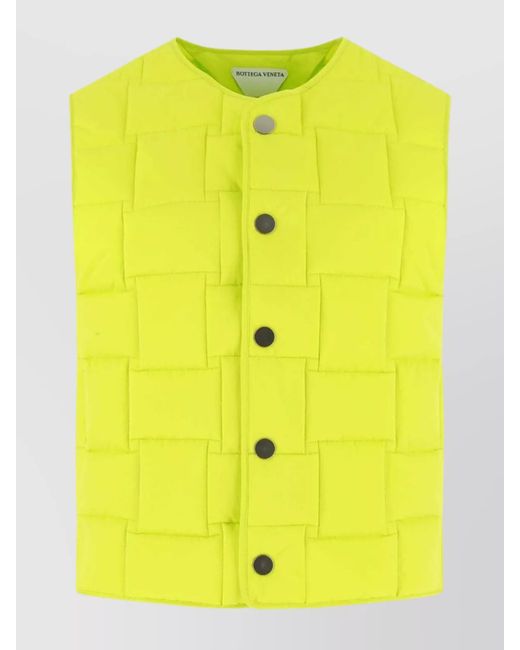 Bottega Veneta Yellow Acid Nylon Padded Vest
