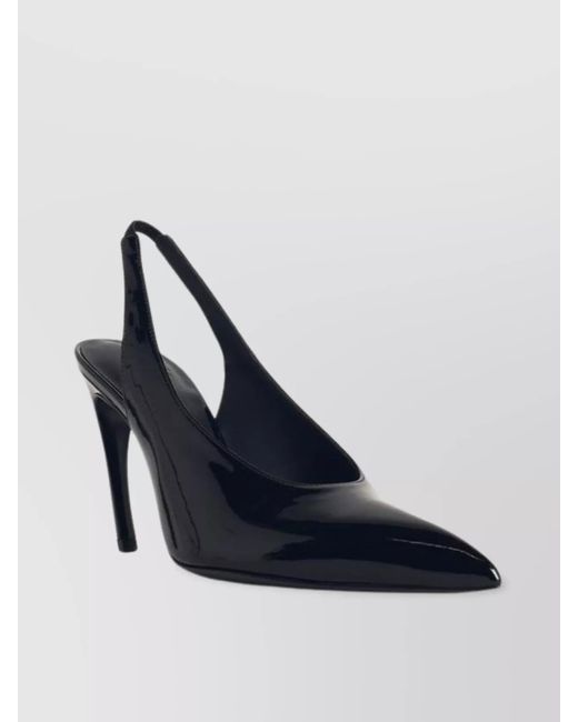 The Attico Blue Pointed Toe Slingback Viper Glossy Finish