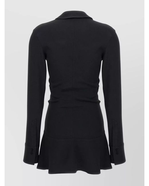 The Attico Black Mini Polo Dress