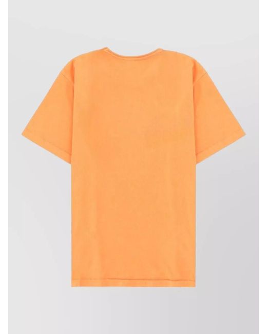 J.W. Anderson Orange Short Sleeve Round Neck Cotton T Shirt for men